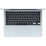 Apple MacBook Air 34,5 cm (13,6") 2025 CTO, Notebook hellblau, 24 GB, 256 GB (256 GB SSD), M4, MacOS, Amerikanisch