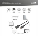 Digitus HDMI High Speed mit Ethernet Verlängerungskabel schwarz, 5 Meter