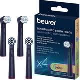 Beurer TB Bürstenköpfe Sensitive Eco Green Planet, Aufsteckbürste dunkelblau, 4er Pack