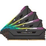 Corsair DIMM 128 GB DDR4-3200 (4x 32 GB) Quad-Kit, Arbeitsspeicher schwarz, CMH128GX4M4E3200C16, Vengeance RGB PRO SL, INTEL XMP