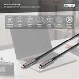 Digitus 4K USB-C AOC AV-Anschlusskabel schwarz, 20 Meter