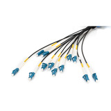 Digitus Glasfaser Universal Breakout Kabel, Duplex, LC/UPC Stecker, Singlemode OS2 schwarz, 75 Meter, vorkonfektioniert