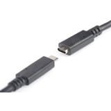 Digitus USB 3.2 Gen 2 Verlängerungskabel, USB-C Stecker > USB-C Buchse schwarz, 0,7 Meter, PD 60 Watt