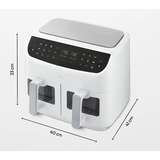 Medion Doppel Heißluftfritteuse Life P20 MD11760 XXL weiß, 2.600 Watt, 2 Körbe je 4,35 Liter