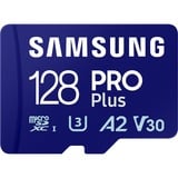 Samsung PRO Plus 128 GB microSDXC (2023), Speicherkarte blau, UHS-I U3, Class 10, V30, A2