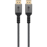 goobay Plus DisplayPort 2.0/2.1 Kabel, 16K @ 60Hz, 80 Gbit/s grau, 2 Meter