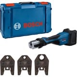 Bosch Akku-Presswerkzeug GPT 18V-32 Professional solo, 18Volt, Kit U, Pressmaschine blau, ohne Akku und Ladegerät, 3 Pressbacken Standard U, in L-BOXX