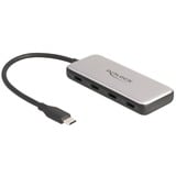 DeLOCK USB 10 Gbps USB Type-C Hub mit 4 x USB Type-C, USB-Hub grau