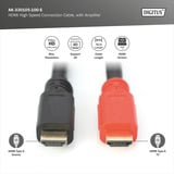 Digitus HDMI High Speed Kabel, mit Verstärker schwarz/rot, 10 Meter