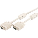 Digitus VGA-Monitor-Anschlusskabel, VGA-Stecker > VGA-Stecker beige, 1,8 Meter, HD DSUB 15-pin Stecker