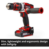 EINHELL Akku-Schlagbohrschrauber TE-CD 18/48 Li, 18Volt schwarz, 2x Li-Ionen Akku 2,0Ah