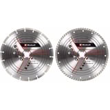 EINHELL Turbo-Diamant-Trennscheibe, Ø 230 x 22,23 x 1,8mm, 2er-Set für Winkelschleifer