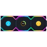 Lian Li UNI FAN SL120 LCD Wireless, Gehäuselüfter schwarz, 3er-Pack inkl. Controller, 120 mm