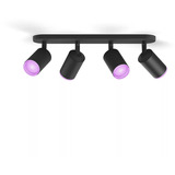 Philips HUE White & Color Ambiance Fugato 4er-Spot, LED-Leuchte schwarz