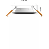 Philips Hue Hue White & Color Ambiance Slim Einbauleuchte 90 mm, LED-Leuchte schwarz