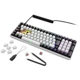 Sharkoon SKILLER SGK50 S2, Gaming-Tastatur weiß, BE-Layout, Gateron Red