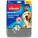 Vileda Pet Pro Microfaser-Handtuch M grau, Größe M, 45 x 70cm