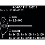 Wera 454/7 HF Set 1 Quergriff-Schraubendreher + Rack, 7-teilig schwarz/grün, mit Haltefunktion