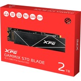 ADATA XPG GAMMIX S70 BLADE 2 TB, SSD schwarz, PCIe 4.0 x4, NVMe 1.4, M.2 2280