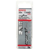 Bosch Professional Stichsägeblatt T 144 D Speed for Wood, 100mm 25 Stück