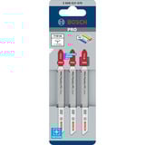 Bosch Stichsägeblatt T 101 A Clean for PC, 100mm 3 Stück