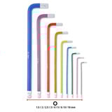 EINHELL Innensechskantschlüssel-Set farbig, 9-teilig, Schraubendreher 