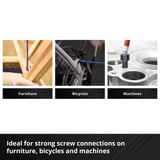 EINHELL Innensechskantschlüssel-Set farbig, 9-teilig, Schraubendreher 