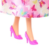 Mattel Barbie Royal-Puppe mit Haaren in Pink und Blond pink, Rock mit Schmetterlingsmuster und Zubehör
