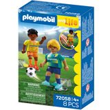 PLAYMOBIL 72058 myLife Fußballspieler und Fußballspielerin - 72058, Konstruktionsspielzeug 