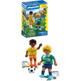 PLAYMOBIL 72058 myLife Fußballspieler und Fußballspielerin - 72058, Konstruktionsspielzeug 