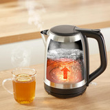 Tefal KO5S0DE Subito , Wasserkocher edelstahl/schwarz, 2.400 Watt, 1,7 Liter