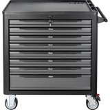 VIGOR Werkstattwagen V4481, Werkzeugwagen schwarz/grau, Schubladengröße XL (750 x 393mm)