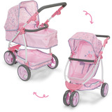 ZAPF Creation BABY born Deluxe Puppenwagen Blumen 