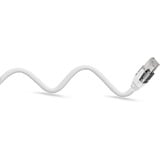 goobay Ethernet-Kabel USB-C 3.2 Gen2 Stecker > RJ-45 Stecker, LAN-Adapter weiß, 2 Meter, geflochtener Textilmantel