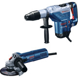 Bosch Profi-Set Bohrhammer GBH 5-40 DCE + Winkelschleifer GWS 880, Werkzeug-Set blau/schwarz, 1.150 Watt, 880 Watt
