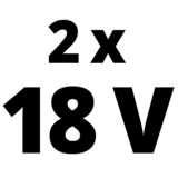 EINHELL Akku Power-X-Change TWIN-PACK 18Volt 2,5Ah CB rot/schwarz, 2 Stück, ohne Ladegerät