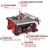 EINHELL Power X-Change Akku-Tischkreissäge TE-TS 36/8 T Li-Solo, 36Volt (2x18V) rot/schwarz, ohne Akku und Ladegerät