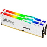 Kingston FURY DIMM 32 GB DDR5-6800 (2x 16 GB) Dual-Kit, Arbeitsspeicher weiß, KF568C34BWEAK2-32, FURY Beast RGB, INTEL XMP, AMD EXPO