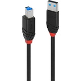 Lindy USB 3.2 Gen 1 Aktivkabel Slim, USB-A Stecker > USB-B Stecker schwarz, 10 Meter