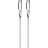 Nevox USB 2.0 Kabel, USB-C Stecker > USB-C Stecker 48V / 5A weiß, 2 Meter, PD 3.1, Laden mit bis zu 240 Watt, magnetisch aufrollbar