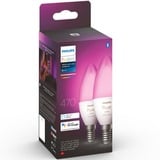 Philips HUE White & Color E14, LED-Lampe Doppelpack, ersetzt 25 Watt