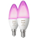 Philips Hue White & Color E14, LED-Lampe Doppelpack, ersetzt 25 Watt