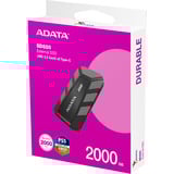 ADATA External SSD SD820 2 TB, Externe SSD schwarz/grau, USB-C 3.2 Gen 2 (10 Gbit/s)