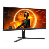 AOC U34G3XM/EU, Gaming-Monitor 86.4 cm(34 Zoll), schwarz/rot, WQHD, Adaptive-Sync, VA, 144Hz Panel