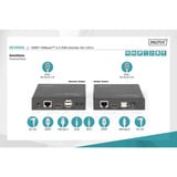Digitus 4K HDBaseT 2.0 HDMI KVM Extender Set, HDMI Verlängerung schwarz, 100 m