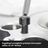 EINHELL Werkzeug-Pad T-Griff-Sechskant-Schraubendreher, in E-Case-Einleger schwarz/rot, 9-teilig, H2 - H10, Kugelkopf