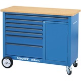 GEDORE Rollwerkbank extra breit, 7 Schubladen, Werkzeugwagen blau, Tragkraft 1.000 kg