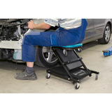 Hazet Roll-Liege (195N-3) schwarz/blau, Rollliege und Arbeitssitz in „Einem“, bis 150Kg