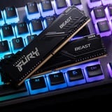 Kingston FURY DIMM 16 GB DDR4-3600 (2x 8 GB) Dual-Kit, Arbeitsspeicher schwarz, KF436C17BBK2/16, Beast, INTEL XMP