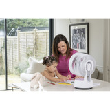 Meaco MeacoFan Sefte 8, Ventilator weiß, Tragbarer Tischventilator mit Akku